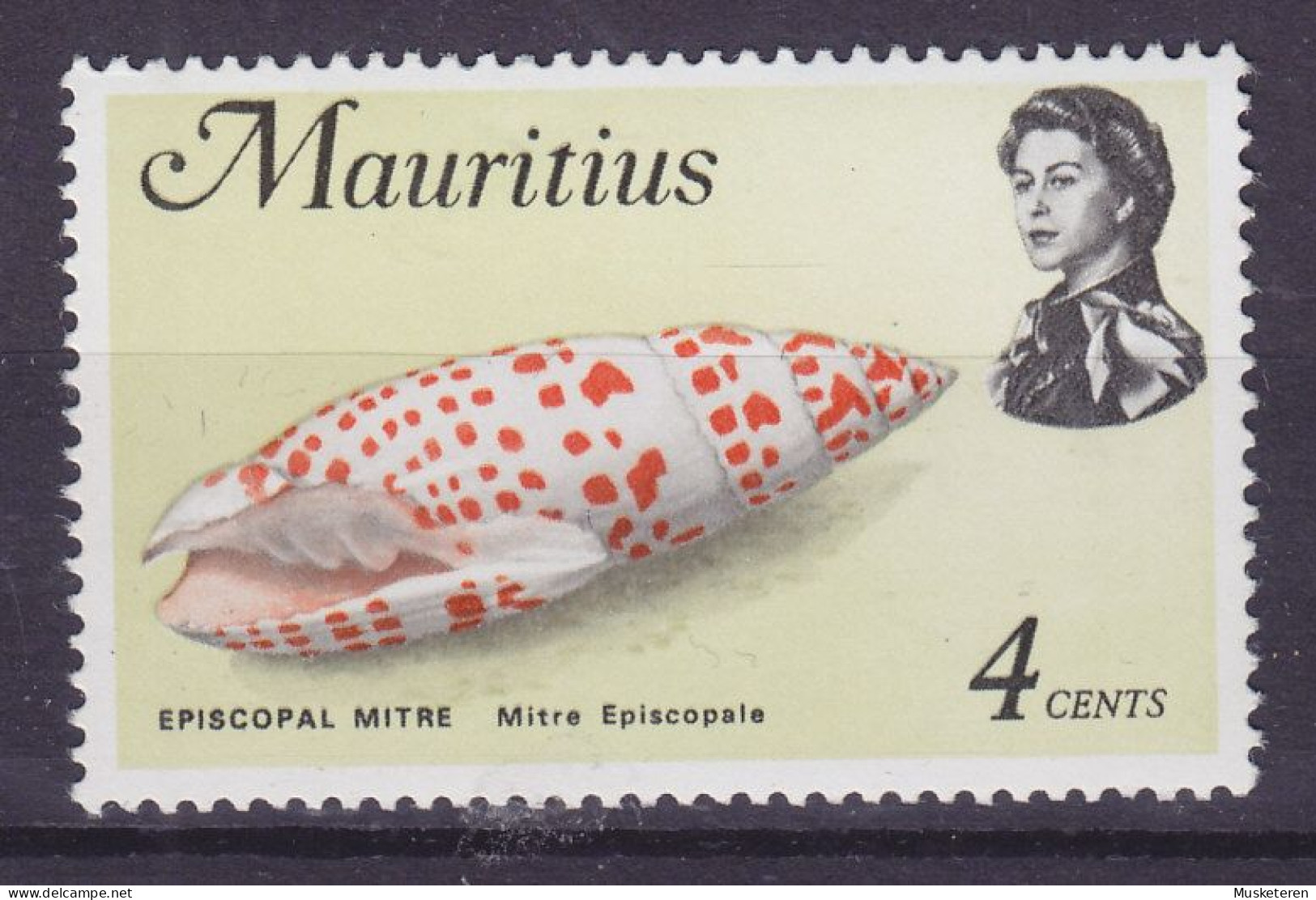 Mauritius 1969 Mi. 333 Y 4c. Shell Meeresschnecke Episcopal Mitre, MNH** - Mauritius (1968-...)