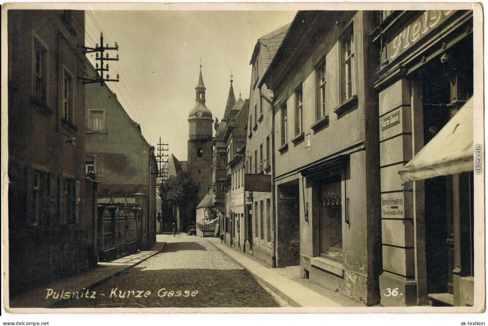 Pulsnitz Kurze Gasse Foto Ansichtskarte  1935 - Pulsnitz