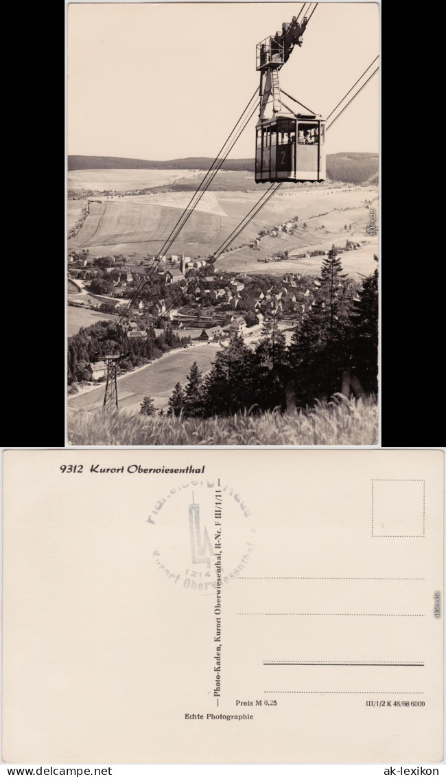 Oberwiesenthal Fichtelberg - Schwebebahn Erzgebirge Foto Ansichtskarte  1968 - Oberwiesenthal
