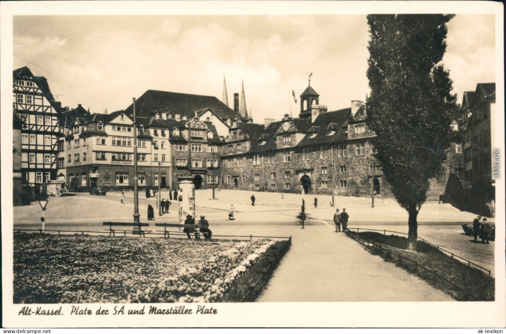 Ansichtskarte Kassel Cassel Marställer Platz - Littfasssäule 1934  - Kassel