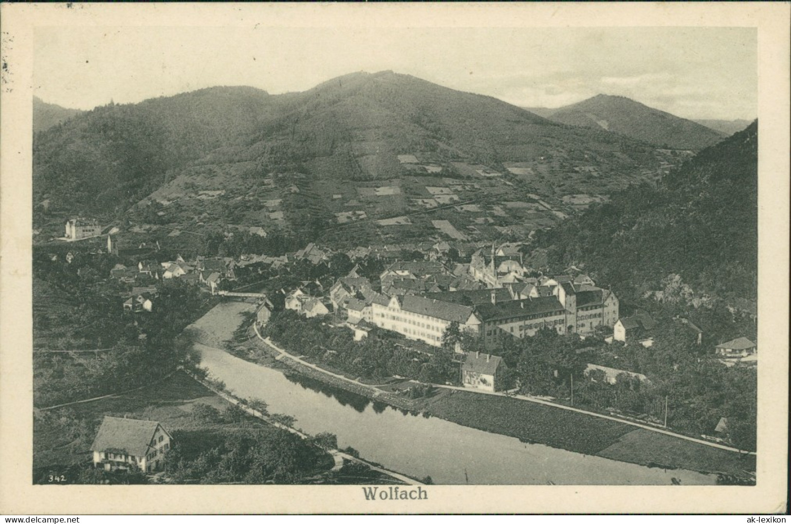 Ansichtskarte Wolfach (Schwarzwald) Blick Auf Ort 1921 - Wolfach