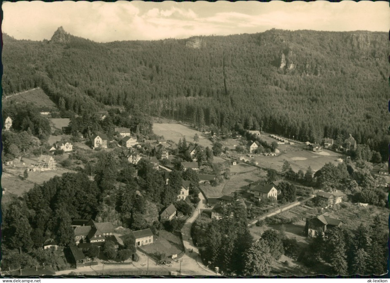 Ansichtskarte Oybin Blick Auf Den Ort Mit Scharfenstein 1963 - Oybin