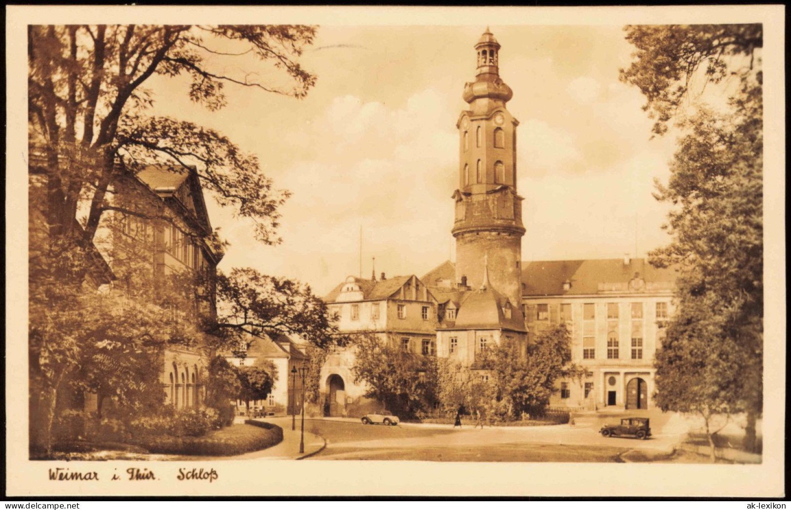 Ansichtskarte Weimar Straßenpartie Am Schloß 1938 - Weimar