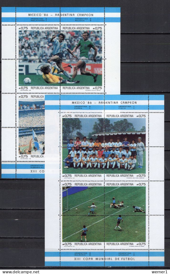 Argentina 1986 Football Soccer World Cup Set Of 2 S/s MNH - 1986 – México