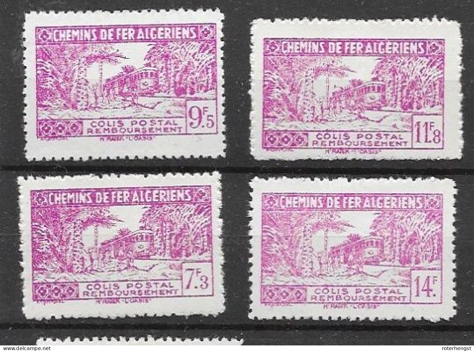 Algérie Mh * 40 Euros 1945 Sans Impression Without Overprint - Parcel Post