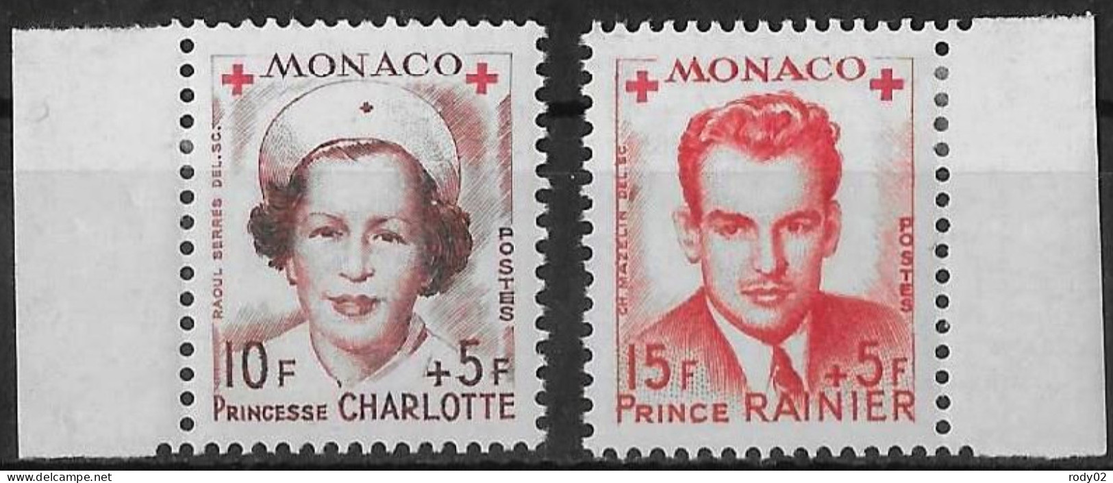 MONACO - CROIX-ROUGE - N° 334A ET 335A - NEUF* - Nuovi