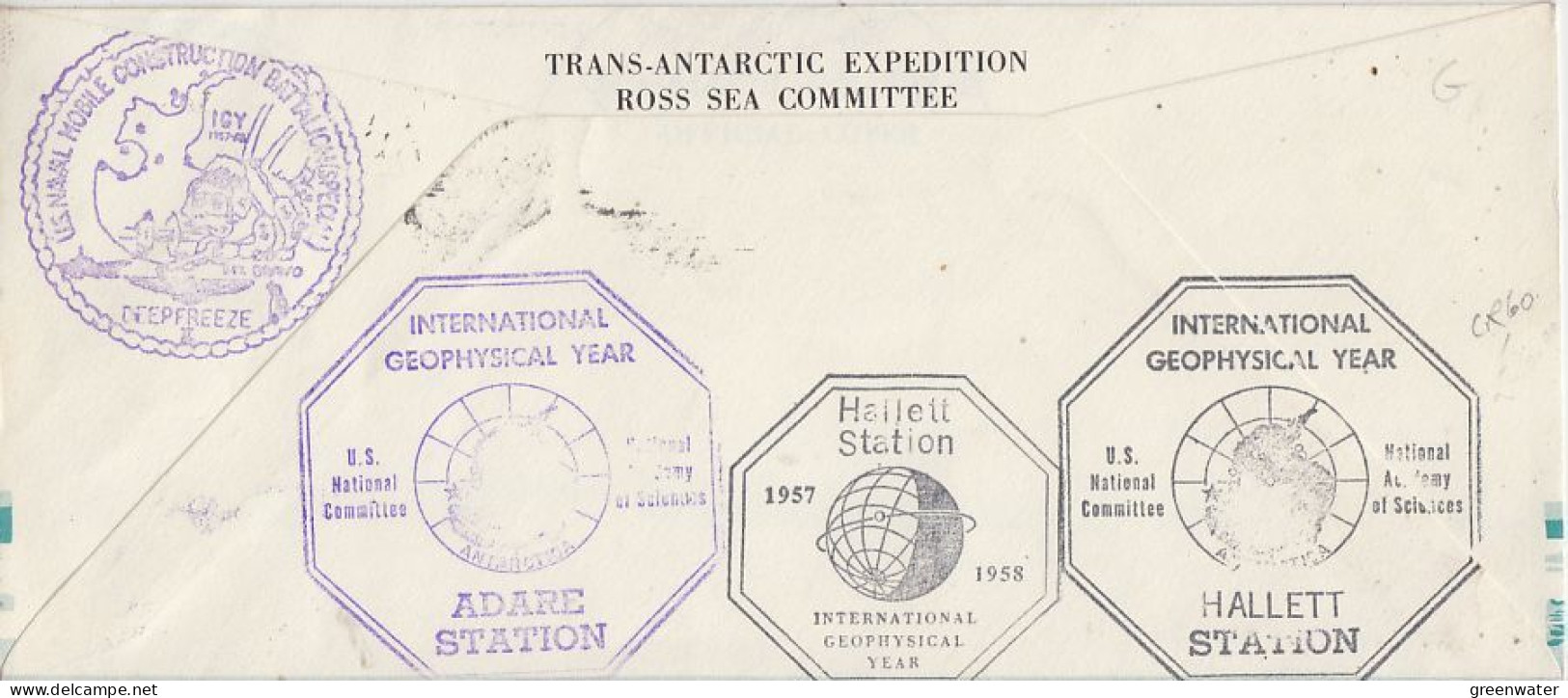 Ross Dependency NZ Antarctic Research Expedition Cape Hallet IGY Ca FEB 1958 (RO173) - Covers & Documents