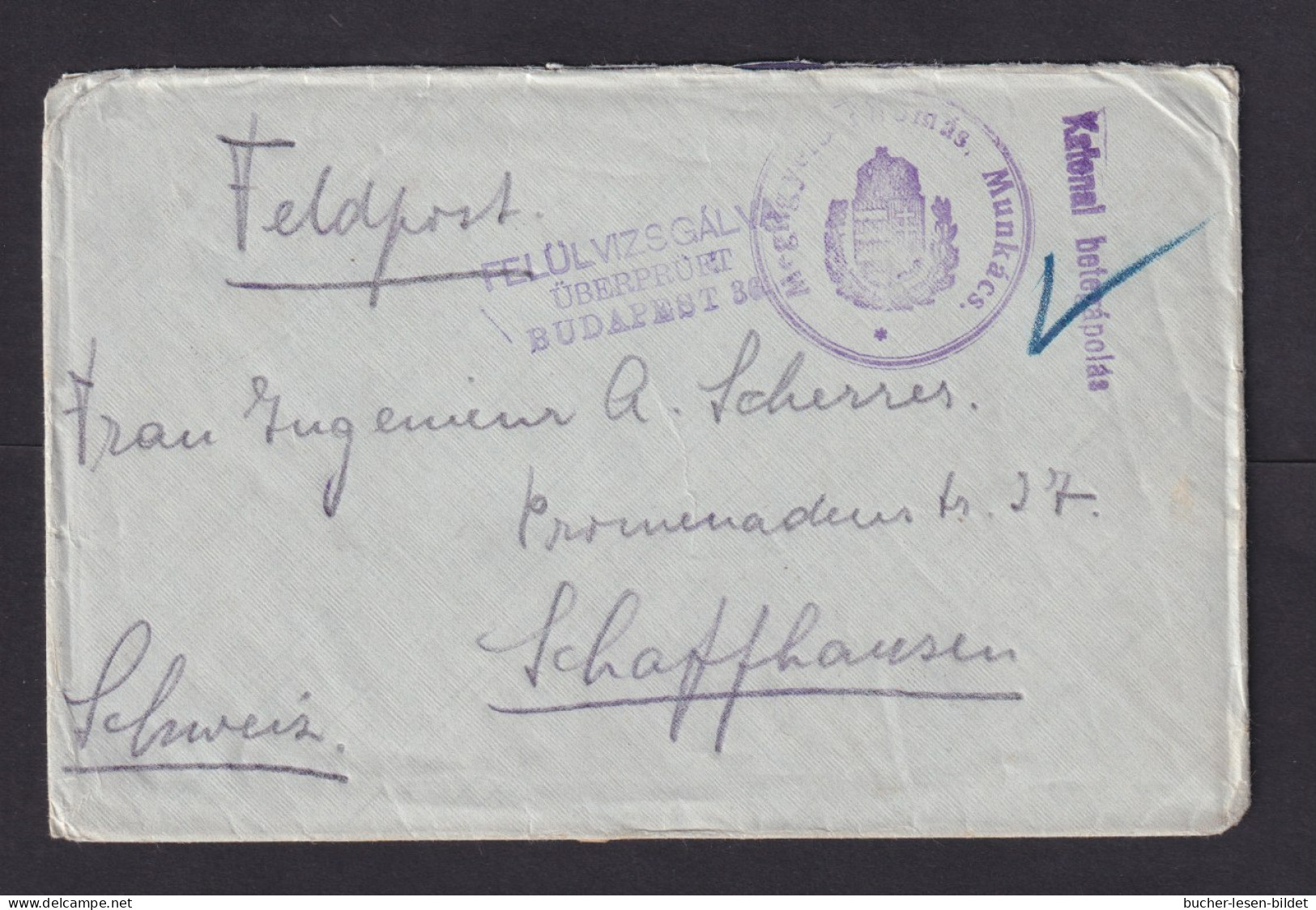 1915 - Portofreier Feldpostbrief Mit Zensur In Die Schweiz - Lettres & Documents