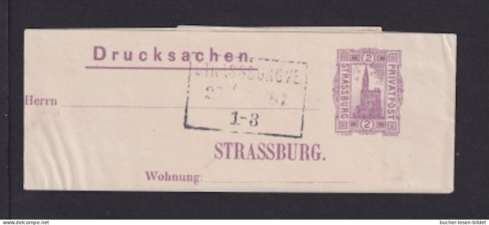 STRASSBURG - 1887 - 2 Pf. Ganzsache - Gestempelt - Postes Privées & Locales