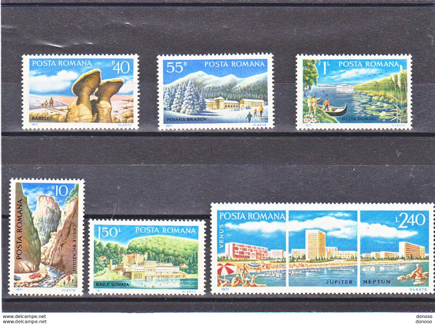 ROUMANIE 1971 TOURISME Yvert 2596-2601, Michel 2921-2926 NEUF** MNH Cote 4,60 Euros - Nuovi