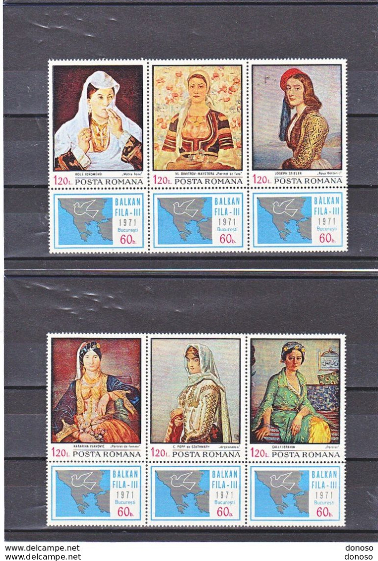 ROUMANIE 1971 PEINTURES Yvert 2608-2613, Michel 2931-2936 NEUF** MNH Cote 9 Euros - Nuovi