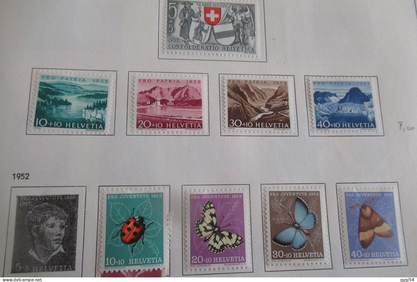 SUISSE 1944 - 1959 OBLI MLH