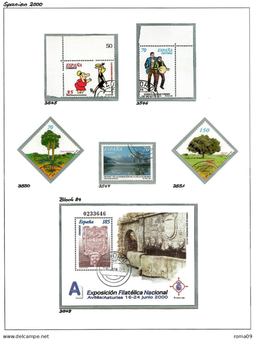 Spanien, Jahrgang 2000 Gestempelt - Annate Complete