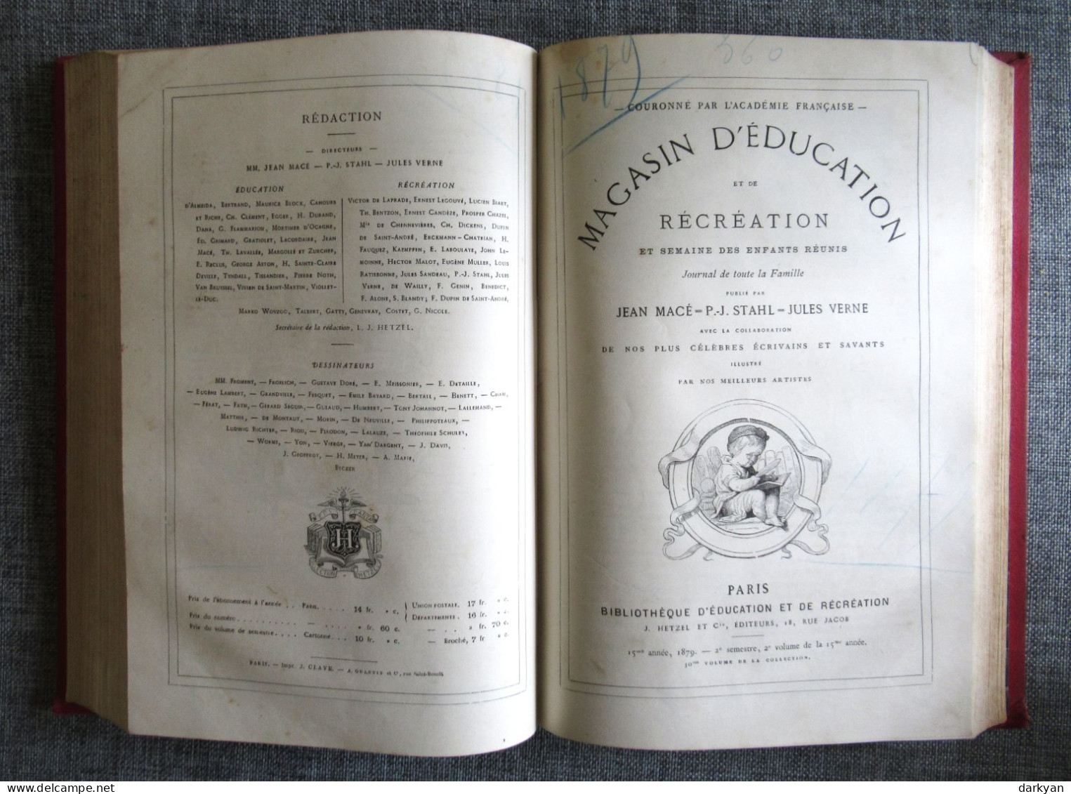 Jules Verne, Stahl - Magasin D'éducation Et De Récréation 1879 Année Complète - Hetzel - 1801-1900