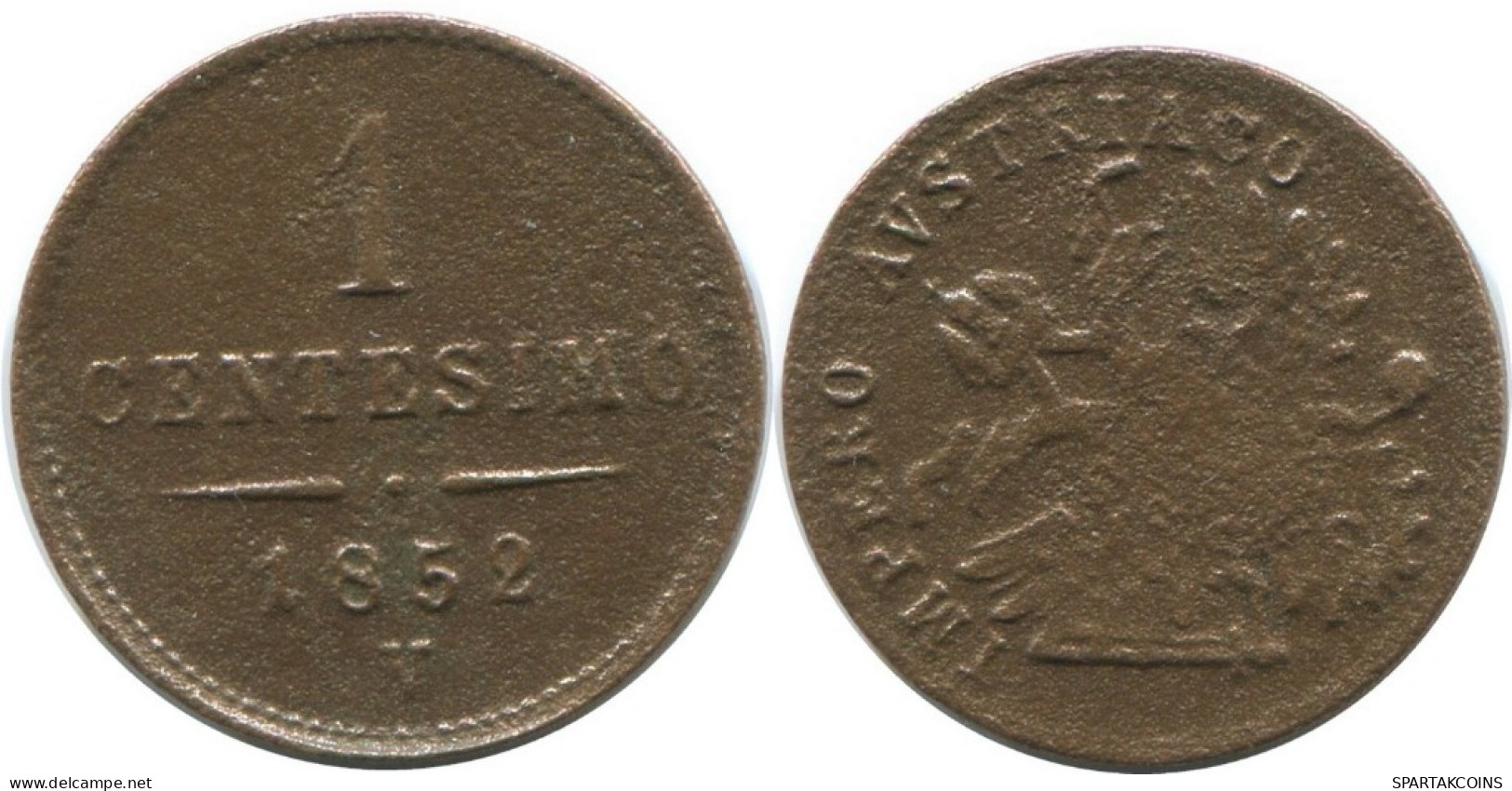 ITALY 1 Centesimo 1852 V Franz Joseph I #AC318.8.E.A - Parme