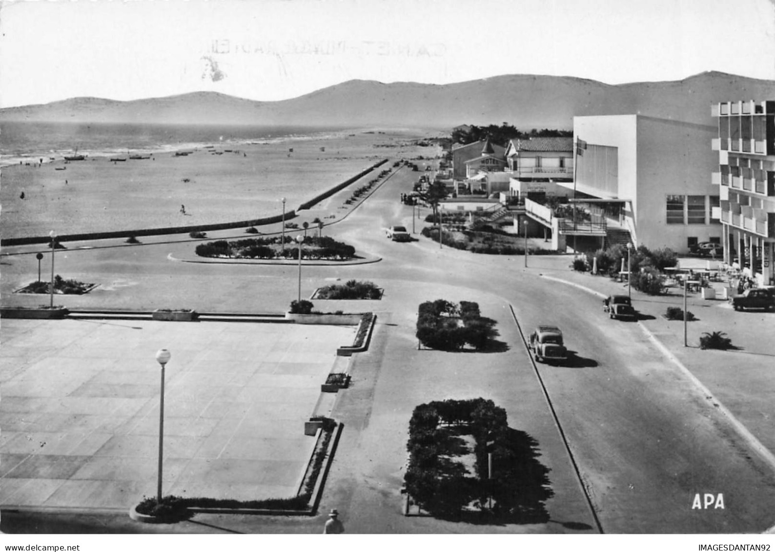 66 LE CANET PLAGE AD#MK532 VUE PANORAMIQUE SUR LE CASINO LE FRONT DE MER LA PLAGE AU FOND LA CHAINE DES ALBERES - Canet Plage