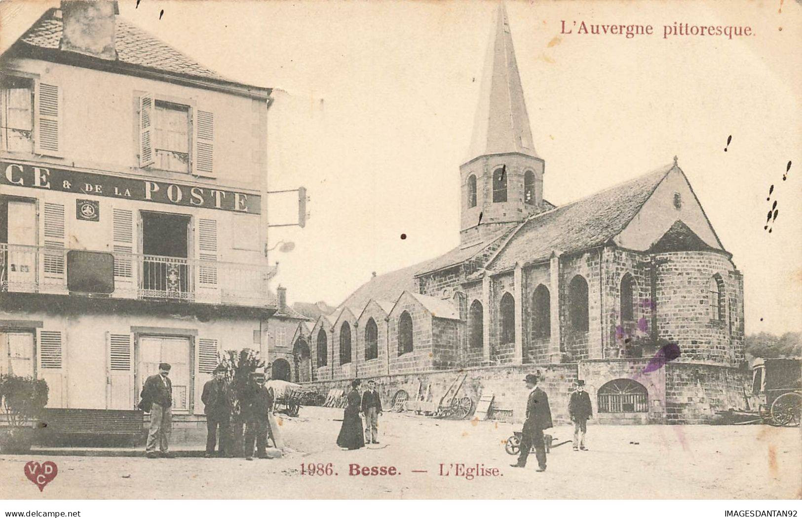 63 BESSE AG#MK376 L EGLISE L AUVERGNE PITTORESQUE - Besse Et Saint Anastaise