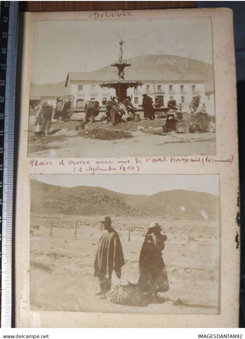 BOLIVIE BOLIVIA ET PEROU PERU #FG54756 LOT DE PHOTOS SUR CARTON 1900 CHICLAYO PISCO