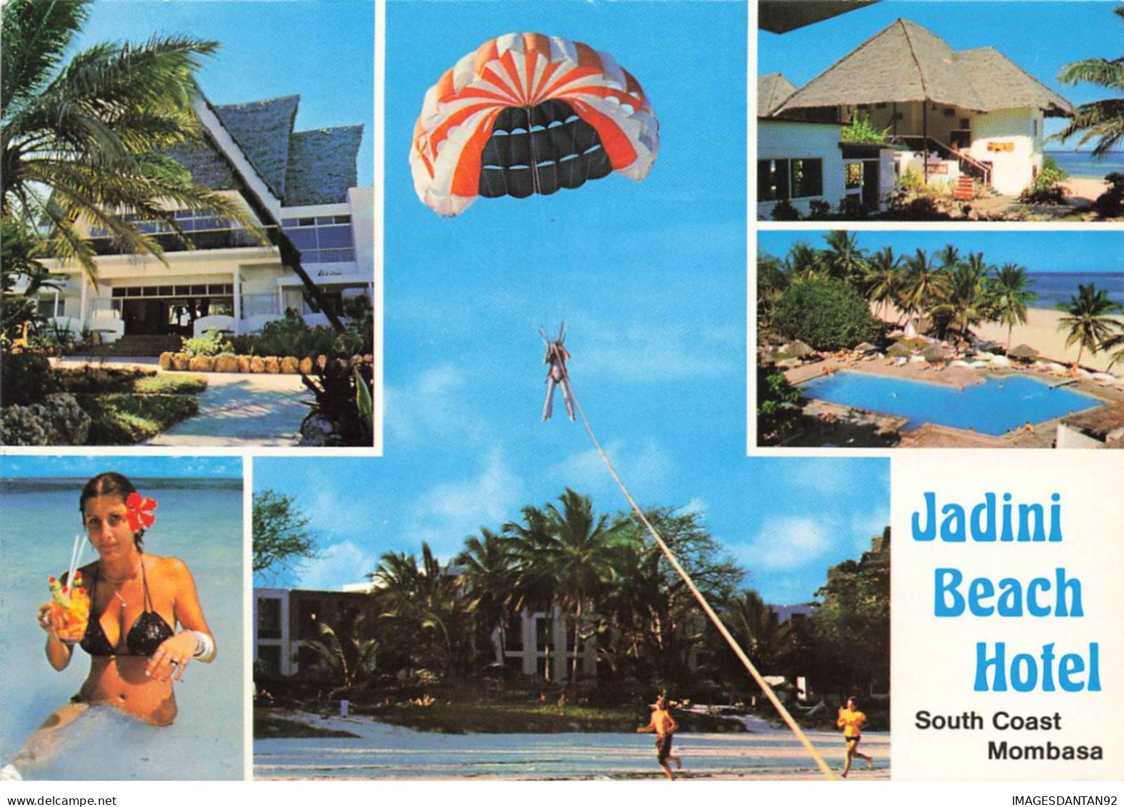 KENYA AM#DC410 MOMBASA MULTI-VUES PISCINE JADINI BEACH HOTEL PARACHUTE ASCENSIONNEL - Kenya