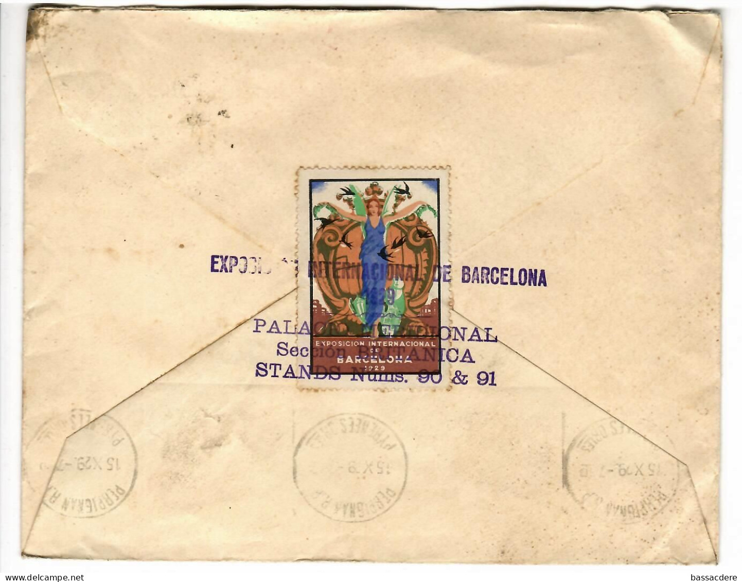 80057 -  EXPOSICION INTERNATIONAL  DE BARCELONA  1929 - Covers & Documents