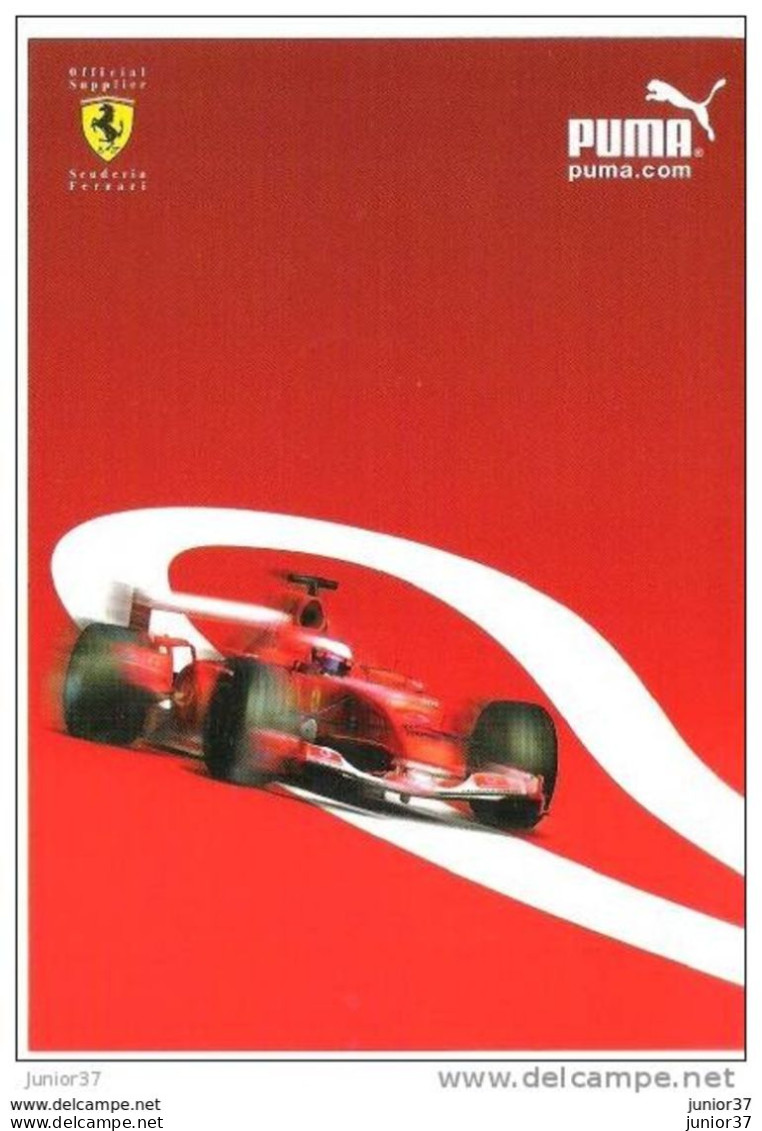 Voiture, Carte Pub Puma , Ferrari F 1 - Autres & Non Classés