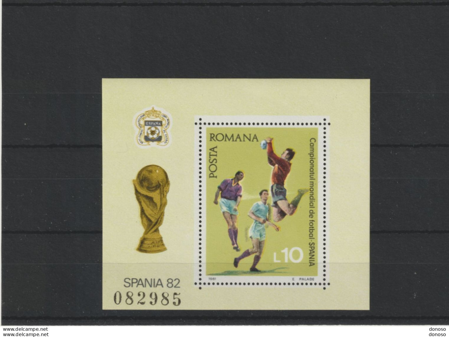 ROUMANIE 1981 Coupe Du Monde De Football, Espagne Yvert BF 152 NEUF** MNH Cote 5 Euros - Hojas Bloque