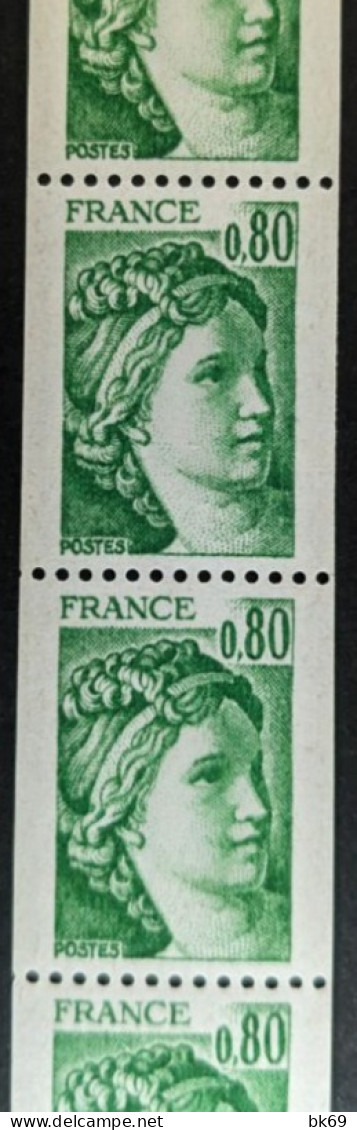 69** Sabine 80c 1980 Roulette De 11 Timbres Avec N° Rouge - Rollen