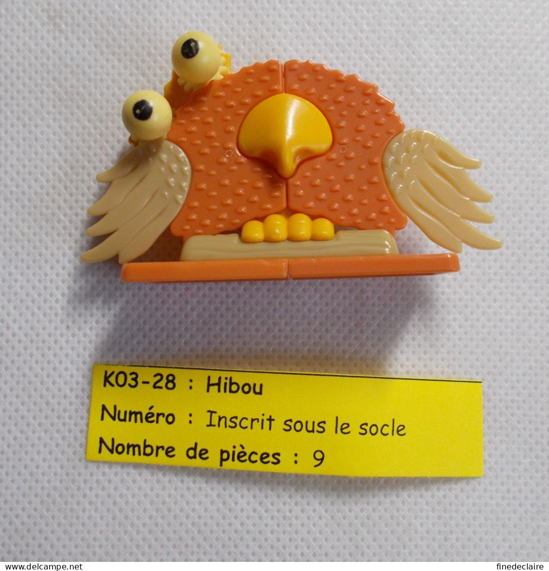 Kinder - Hibou Sur Socle à Mécanisme - K03 28 - Sans BPZ - Montables