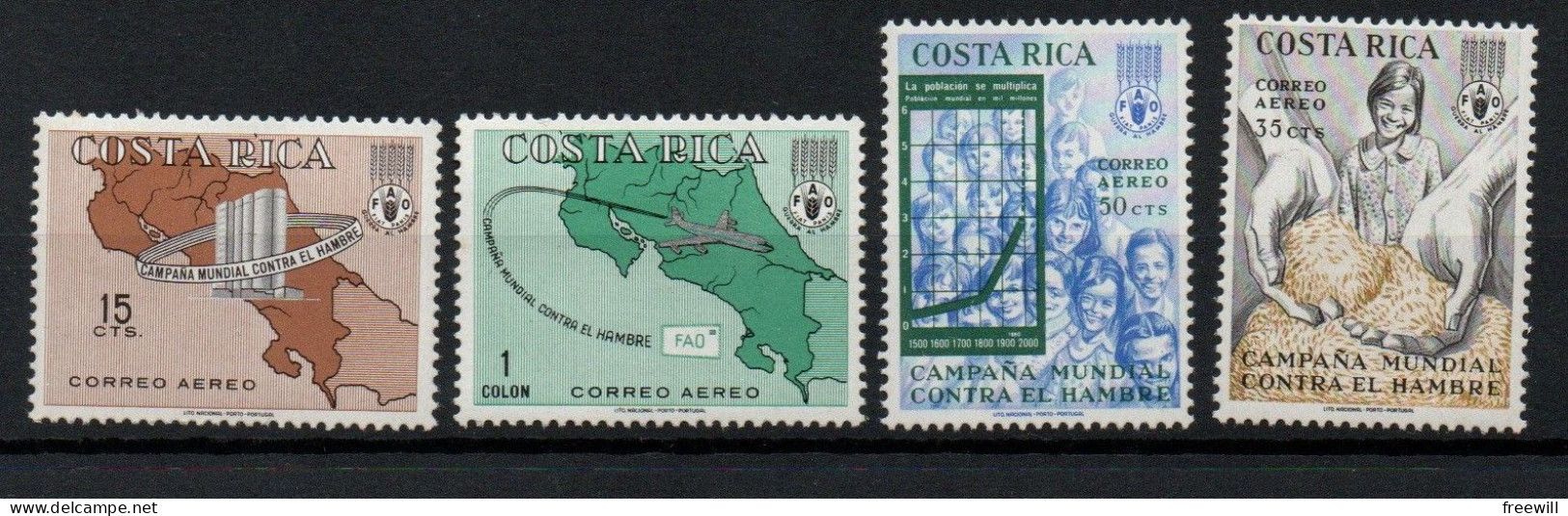 Costa Rica Lutte Contre La Faim   1963 XXX - Costa Rica