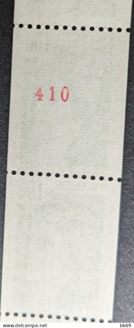 Variété 71** Sabine 1F Vert Avec 1 Bande 1/2 De Phosphore 1981Ac Roulette De 11 Timbres Avec N° Rouge - Coil Stamps
