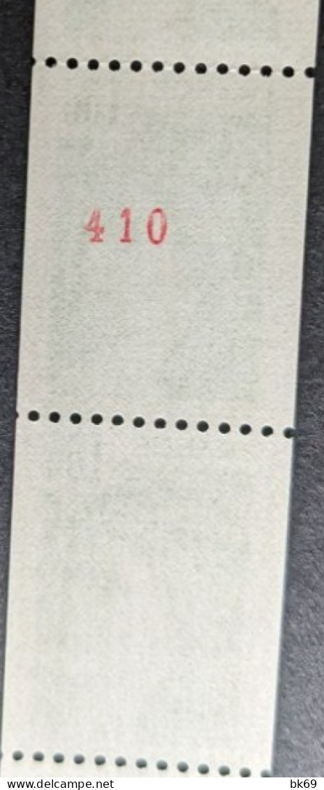 Variété 71** Sabine 1F Vert Avec 1 Bande 1/2 De Phosphore 1981Ac Roulette De 11 Timbres Avec N° Rouge - Roulettes