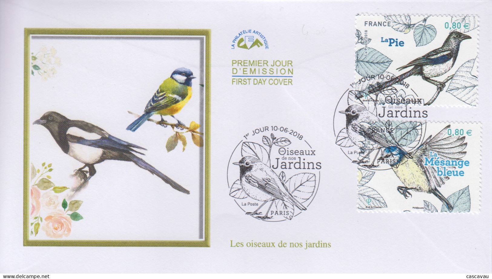 Enveloppe  FDC   1er  Jour   FRANCE    Les   Oiseaux  De  Nos  Jardins    2018 - 2010-2019