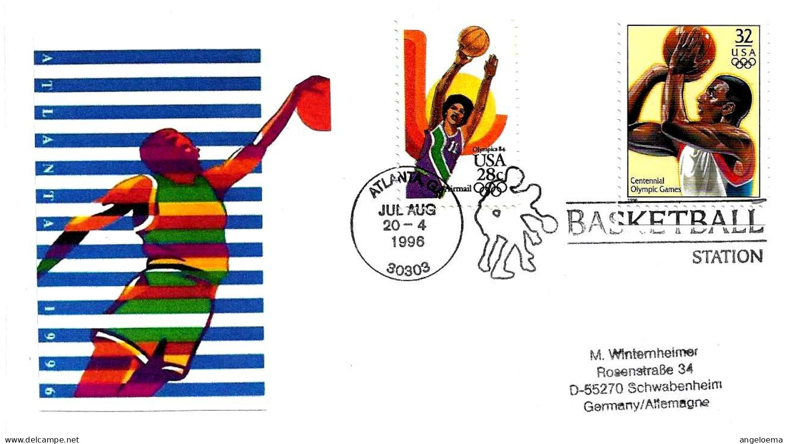 USA - 1996 ATLANTA XXVI Olimpiade Olympic Games BASKETBALL - 6516 - Pallacanestro