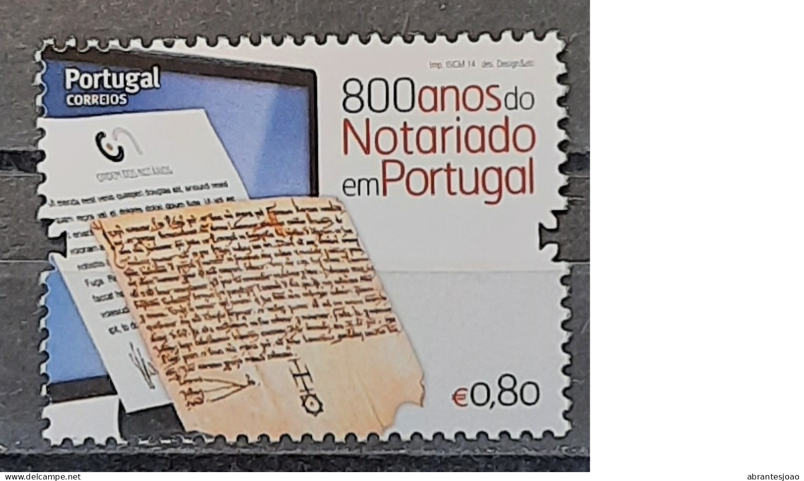 2014 - Portugal - 500 Years Of Notary In Portugal - MNH - 1 Stamp + Souvenir Sheet Of 1 Stamp - Ongebruikt