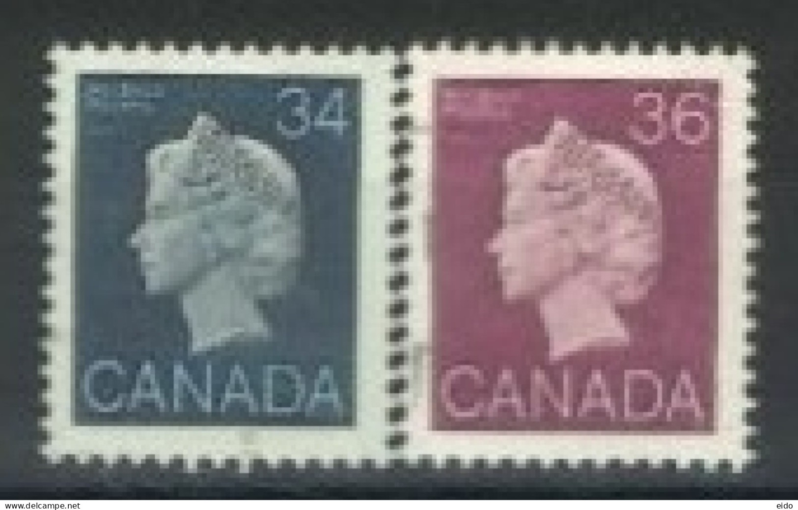 CANADA - 1985, QUEEN ELIZABETH II STAMPS SET OF 2, USED. - Used Stamps