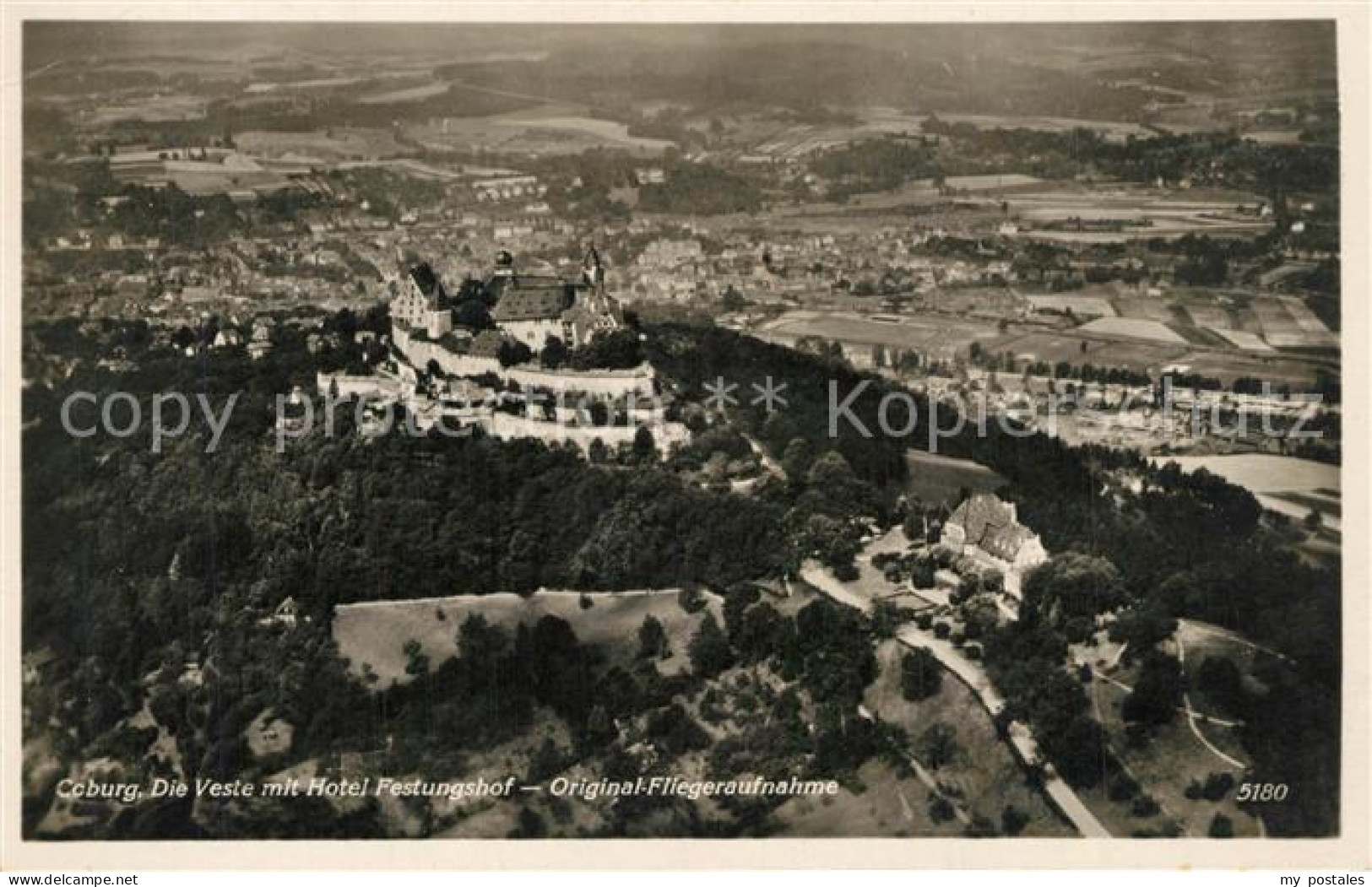 73550794 Coburg Veste Mit Hotel Festungshof Fliegeraufnahme Coburg - Coburg