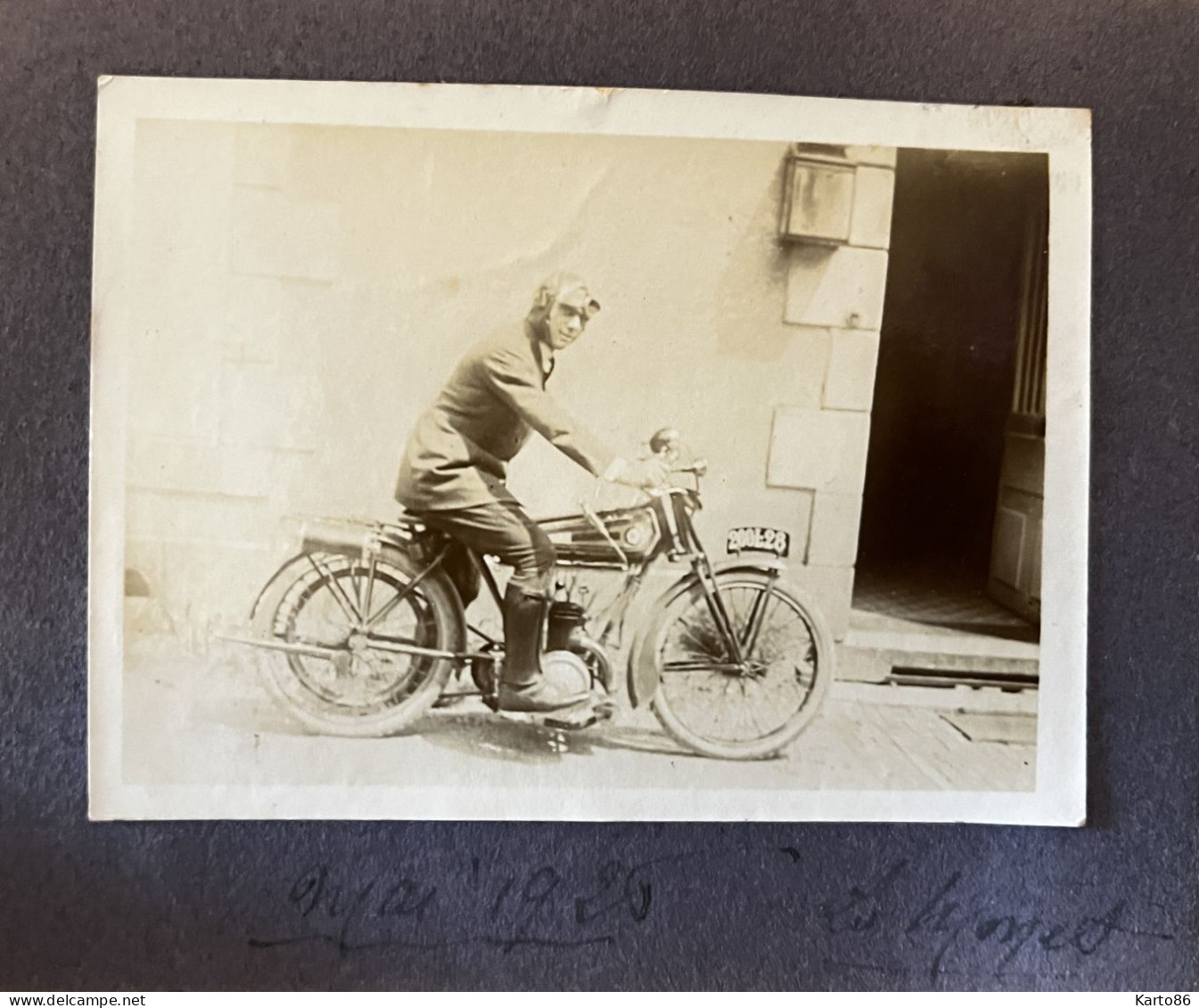 Moto Ancienne De Marque Modèle Type ? * Motos Motocyclette Transport * Photo Ancienne 9x6.5cm 1926 - Motorbikes