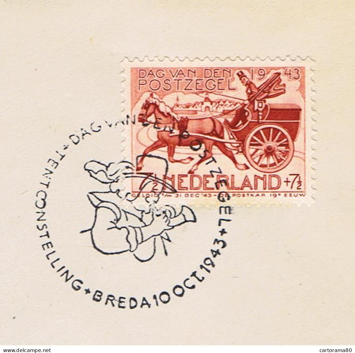 Pays-Bas / 1943 / Journée Du Timbre à Breda - Postal History