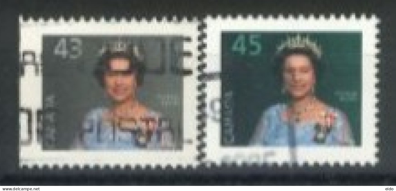 CANADA - 1985, QUEEN ELIZABETH II STAMPS SET OF 2, USED. - Gebraucht