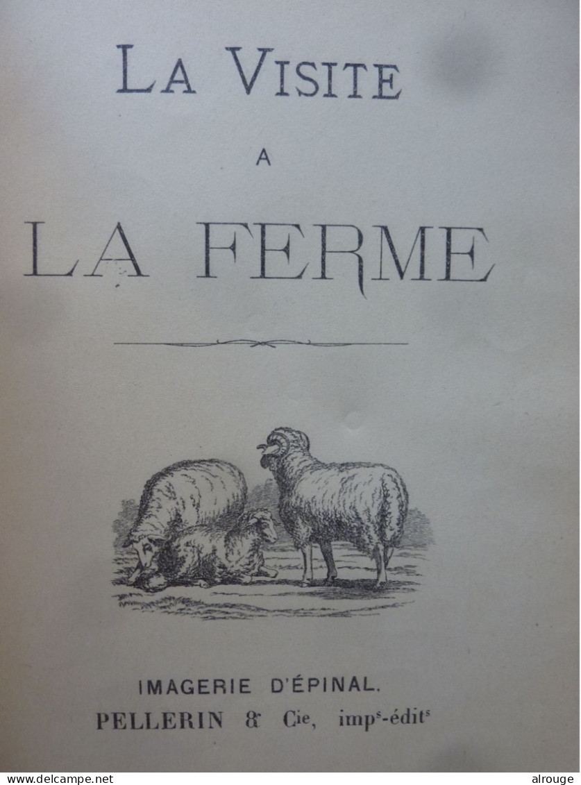 Visite à La Ferme, Imagerie Pellerin, Sd 1879, Illustré D'images En Couleurs - 1801-1900