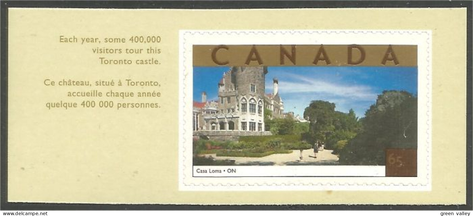 Canada Chateau Casa Loma Castle Toronto Adhesive MNH ** Neuf SC (C19-89db) - Kastelen