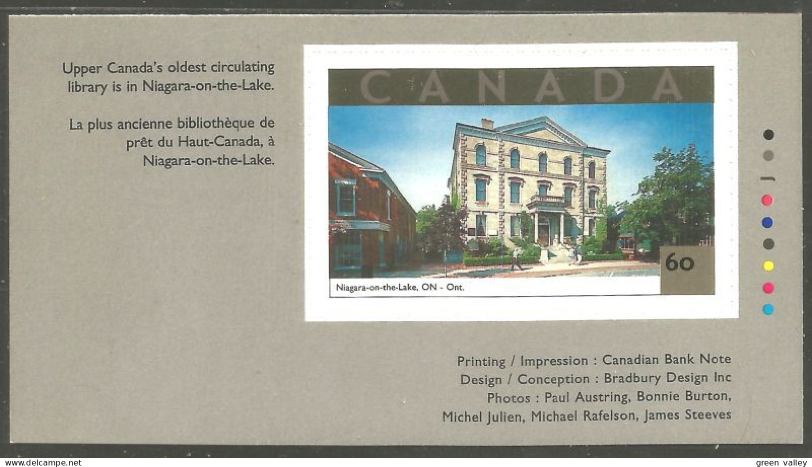 Canada Niagara-On-The-Lake Bibliothèque Livre Book Library MNH ** Neuf SC (C19-03ec) - Sonstige & Ohne Zuordnung