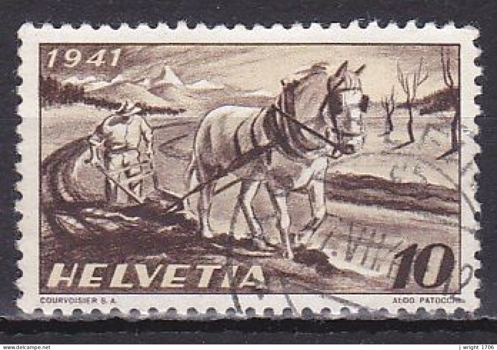 Switzerland, 1941, Agricultural Development Plan, 10c, USED - Used Stamps