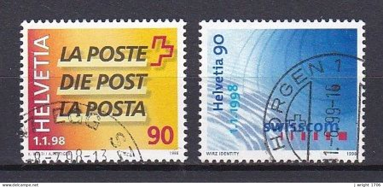 Switzerland, 1998, Post & Swisscom, Set, USED - Oblitérés