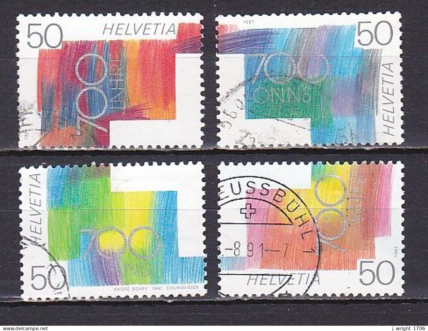 Switzerland, 1991, Swiss Conferderation 700th Anniv, Set, USED - Oblitérés