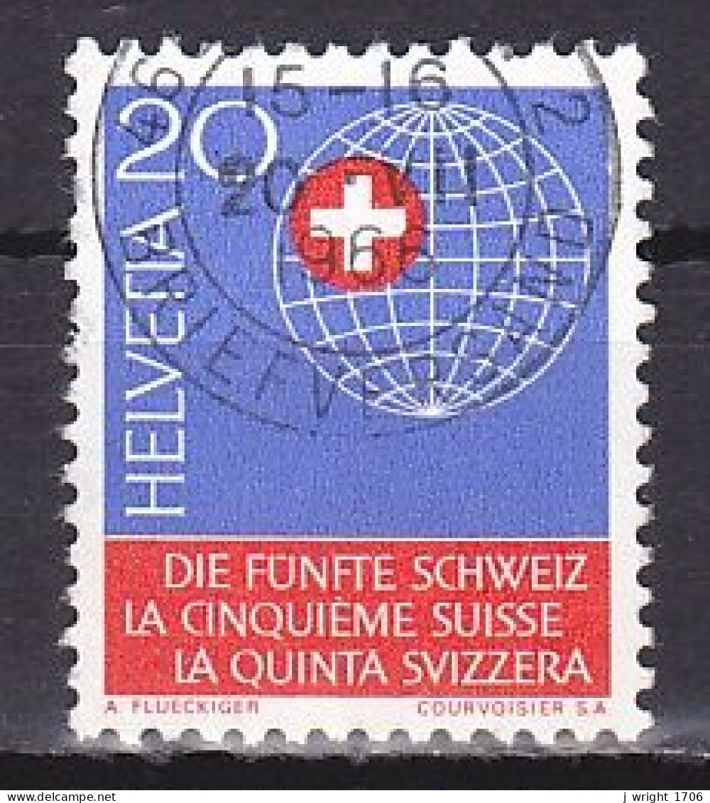 Switzerland, 1966, Society Of Swiss Abroad, 20c, USED - Gebraucht