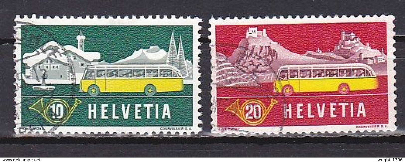 Switzerland, 1953, Mobile Post Office, Set, USED - Gebruikt