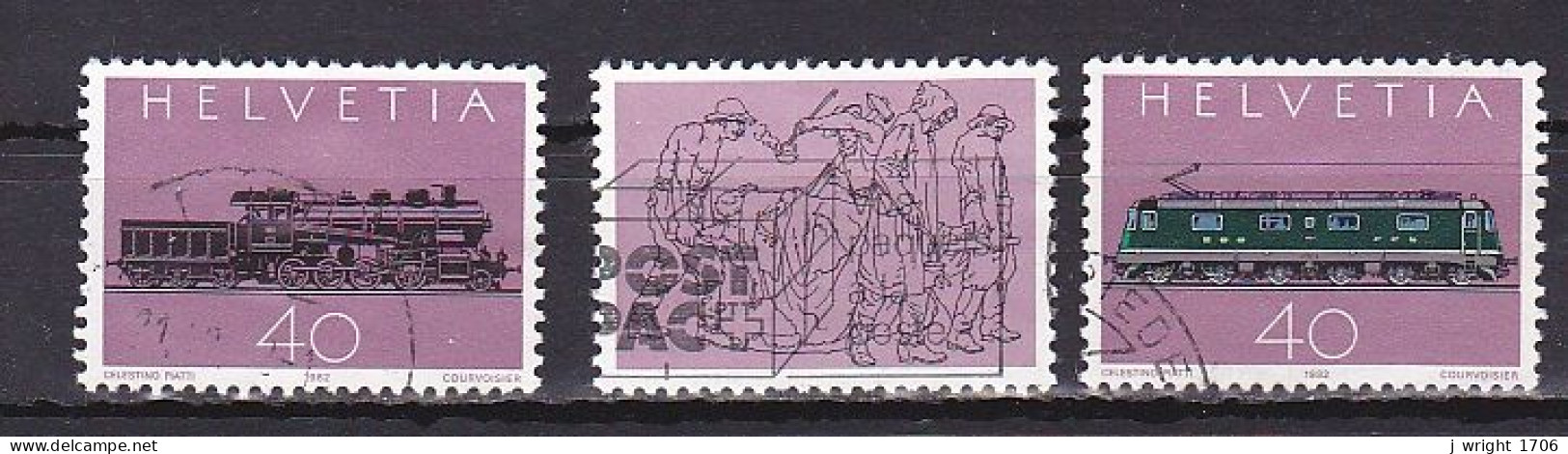 Switzerland, 1982, Gotthard Railway Centenary, Set, USED - Usados