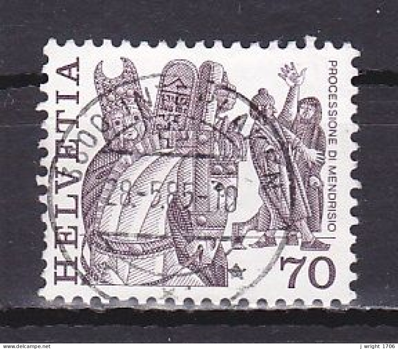 Switzerland, 1977, Folk Customs/Processione Storiche Mendrisio, 70c, USED - Used Stamps