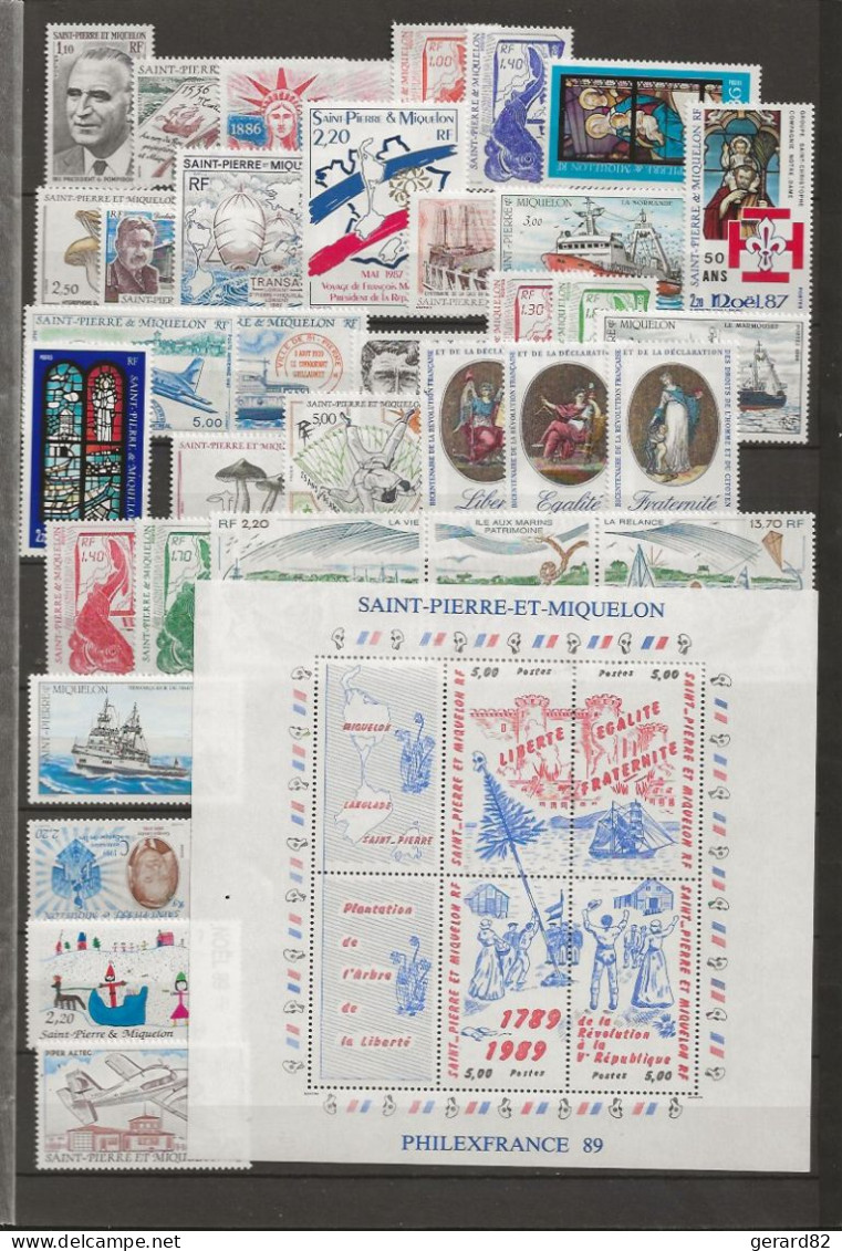 SPM LOT DIVERS SERIES ANNEE COMPLETE  ET PA  N**  BONNE COTE   3 SCANS - Lots & Serien